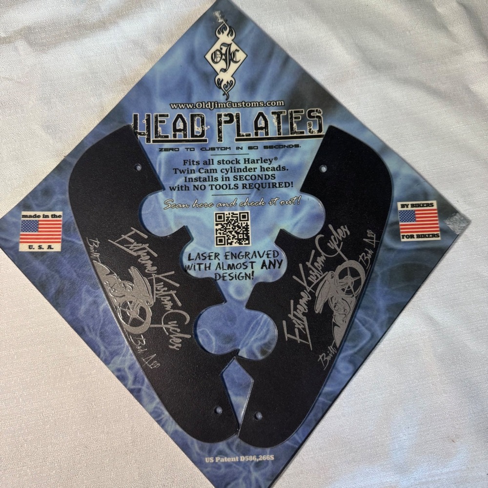 Harley Davidson Head Plates Twin Cam Cylinder Extreme Custom Cycles‎ Biker